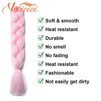 24 Inch Ombre Jumbo Braiding Hair - Synthetic, Colorful Hair Extensions for DIY Braids 3 2147 3860cb