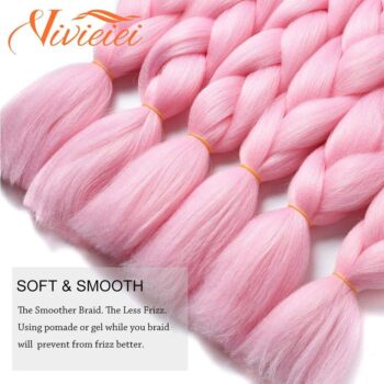 24 Inch Ombre Jumbo Braiding Hair - Synthetic, Colorful Hair Extensions for DIY Braids 4 2147 9f442b