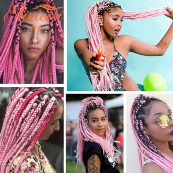 24 Inch Ombre Jumbo Braiding Hair - Synthetic, Colorful Hair Extensions for DIY Braids 5 2147 fc2e2d