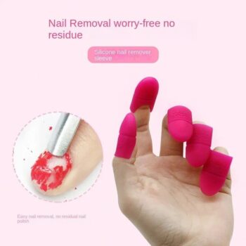 10PC Nail Polish Clip Soak Off Silicone Cap 6 3375 755df6
