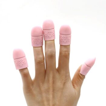 10PC Nail Polish Clip Soak Off Silicone Cap 5 3375 a520b2