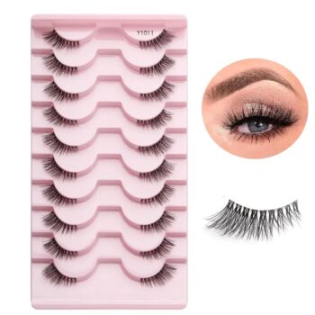 Natural Cat Eye Half Lashes - Soft, Fluffy Faux Eyelash Extensions for a Dramatic Look 1 870 206c8e